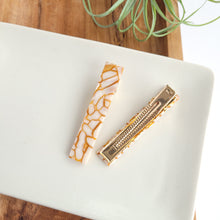 Load image into Gallery viewer, Eleanor Hair Clips- Pumpkin Spice

