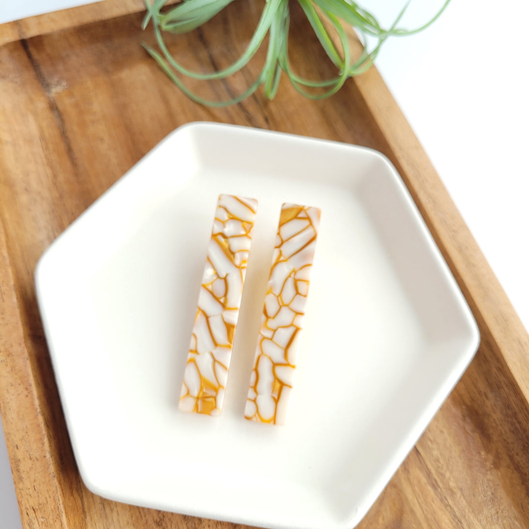 Eleanor Hair Clips- Pumpkin Spice