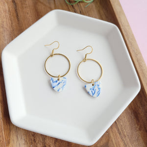 Iris Earrings- Greek Goddess Blue