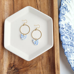 Iris Earrings - Greek Goddess Blue