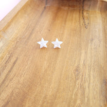 Load image into Gallery viewer, Star Studs- Pearly White
