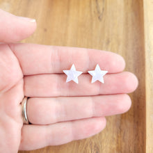 Load image into Gallery viewer, Star Studs- Pearly White
