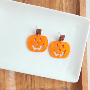 Shimmer Pumpkin Earrings
