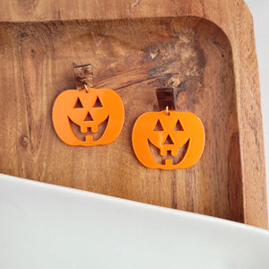 Shimmer Pumpkin Earrings