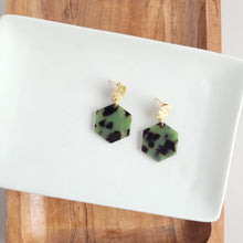 Load image into Gallery viewer, Roxy Earrings - Olive Tortoise
