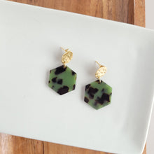 Load image into Gallery viewer, Roxy Earrings - Olive Tortoise