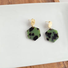 Load image into Gallery viewer, Roxy Earrings - Olive Tortoise
