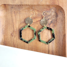 Load image into Gallery viewer, Lennox Earrings - Olive Tortoise