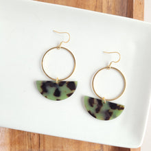 Load image into Gallery viewer, Reese Earrings - Olive Tortoise