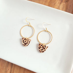 Iris Earrings - Brown Dot