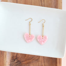 Load image into Gallery viewer, Mina Heart Earrings - Pink