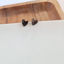 Load image into Gallery viewer, Hand Drawn Heart Studs - Black