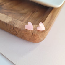 Load image into Gallery viewer, Hand Drawn Heart Studs - Pink