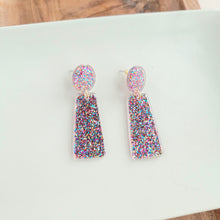 Load image into Gallery viewer, Mia Earrings - Rainbow Glitter