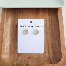 Load image into Gallery viewer, Geode Druzy Studs - Crystal Clear
