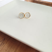 Load image into Gallery viewer, Geode Druzy Studs - Crystal Clear