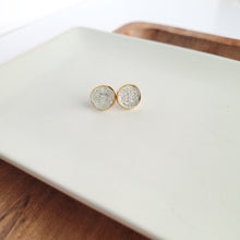 Load image into Gallery viewer, Geode Druzy Studs - Crystal Clear
