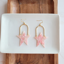 Load image into Gallery viewer, Rosie Star Earrings - Coral
