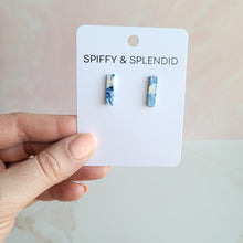 Load image into Gallery viewer, Bella Bar Studs - Greek Goddess Blue
