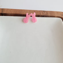 Load image into Gallery viewer, Glitter Bunny Studs - Pink