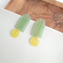 Load image into Gallery viewer, Rory Earrings - Sage &amp; Lemon