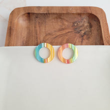 Load image into Gallery viewer, Jo Jo Studs - Rainbow Stripe
