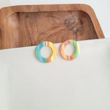 Load image into Gallery viewer, Jo Jo Studs - Rainbow Stripe
