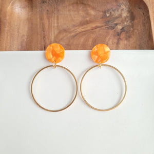 Amelia Earrings - Tangerine Orange