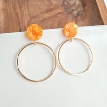 Load image into Gallery viewer, Amelia Earrings - Tangerine Orange
