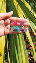 Load image into Gallery viewer, Ruby Earrings - Rainbow Stripe