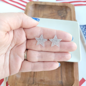 Liberty Star Studs - Silver