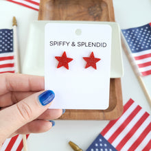 Load image into Gallery viewer, Liberty Star Studs - Red
