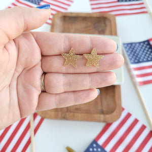 Sparkle Star Studs - Gold