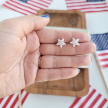 Load image into Gallery viewer, Star Studs- Pearly White