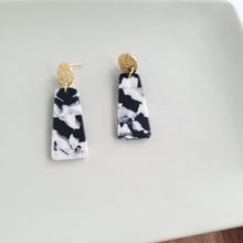 Load image into Gallery viewer, Mia Mini Earrings - Black &amp; White