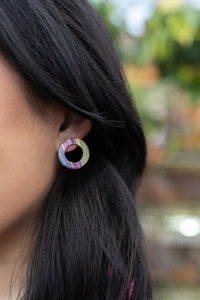 Jo Jo Studs - Rainbow Stripe