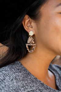 Athena Earrings - Brown Dot