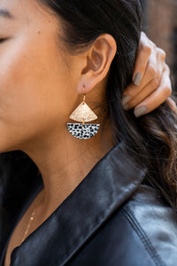 Ava Earrings - Black Dot