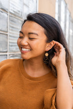 Load image into Gallery viewer, Zoey Earrings - Black &amp; Bronze