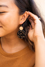 Load image into Gallery viewer, Zoey Earrings - Black &amp; Bronze