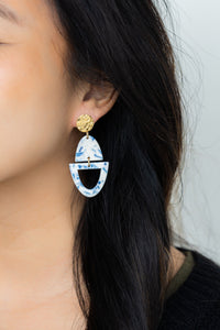 Athena Earrings- Greek Goddess Blue